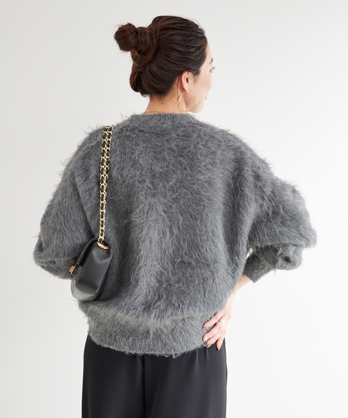 B.C STOCK（ベーセーストック）の「シャギークルーニットカーディガン（カーディガン/ボレロ・レディース・チャコールグレー/イエロー/ピンク系その他・FREE）」の10枚目の写真