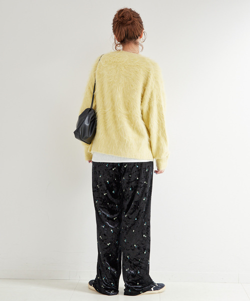 B.C STOCK（ベーセーストック）の「シャギークルーニットカーディガン（カーディガン/ボレロ・レディース・チャコールグレー/イエロー/ピンク系その他・FREE）」の21枚目の写真