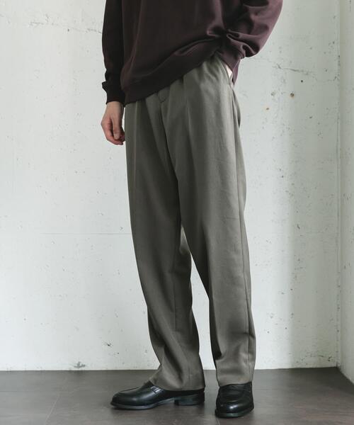 URBAN RESEARCH DOORS(アーバンリサーチドアーズ)の「ウールライクサージストレートトラウザー(その他パンツ・メンズ・グレー系その他/ブラック/ブラウン・MEDIUM/LARGE)」の12枚目の写真