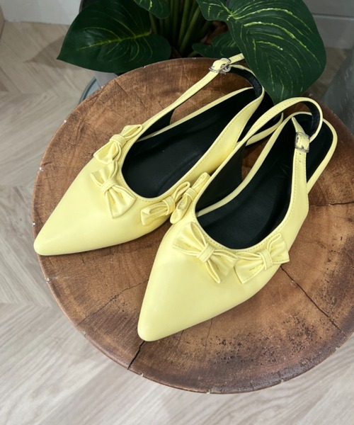 セール】VIVIAN by tomoka トリプルリボンスリングバックパンプス