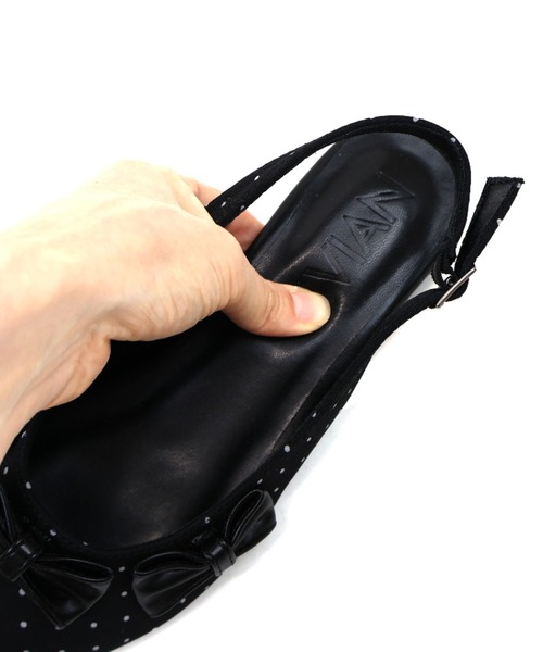 セール】VIVIAN by tomoka トリプルリボンスリングバックパンプス