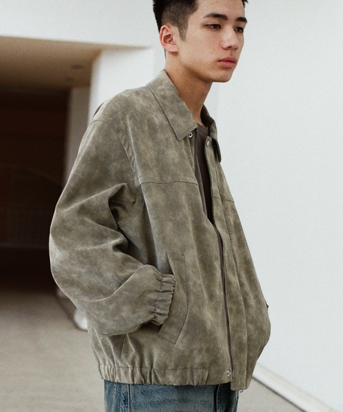 WYM LIDNM（ウィム バイ リドム）の「FAUX SUEDE ZIP BLOUSON