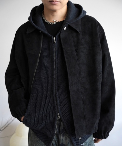 FAUX SUEDE ZIP BLOUSON（ブルゾン）｜WYM LIDNM（ウィム バイ