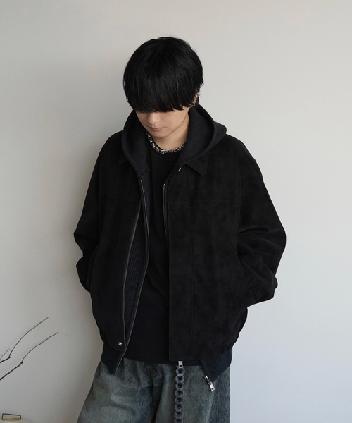 WYM LIDNM（ウィム バイ リドム）の「FAUX SUEDE ZIP BLOUSON