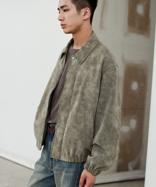 FAUX SUEDE ZIP BLOUSON（ブルゾン）｜WYM LIDNM（ウィム バイ リドム