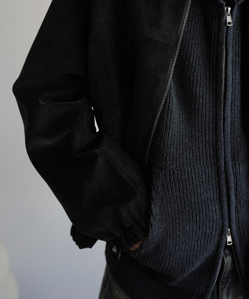FAUX SUEDE ZIP BLOUSON（ブルゾン）｜WYM LIDNM（ウィム バイ リドム