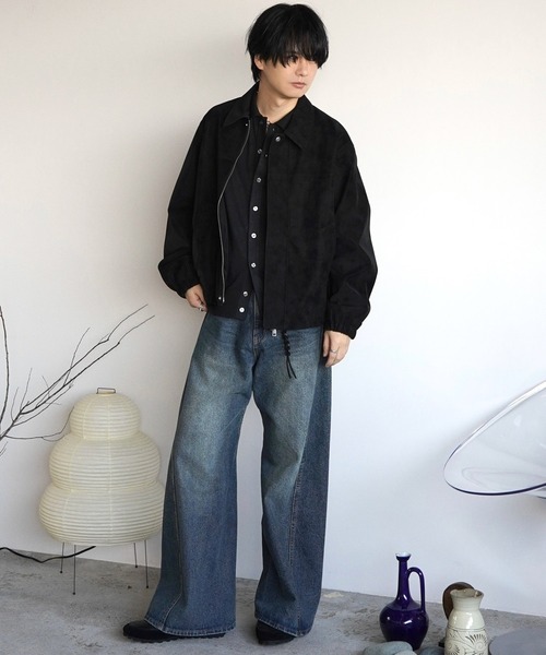 FAUX SUEDE ZIP BLOUSON（ブルゾン）｜WYM LIDNM（ウィム バイ リドム