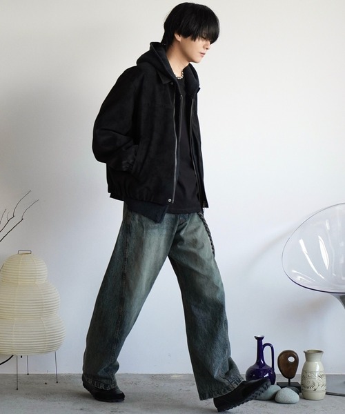 【新品】FAUX SUEDE ZIP BLOUSON wym WYM LIDNM ブルゾン アウター FAUX SUEDE ZIP BLOUSON メンズ