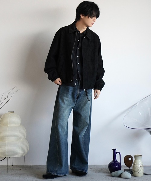 【新品】FAUX SUEDE ZIP BLOUSON wym WYM LIDNM ブルゾン アウター FAUX SUEDE ZIP BLOUSON メンズ