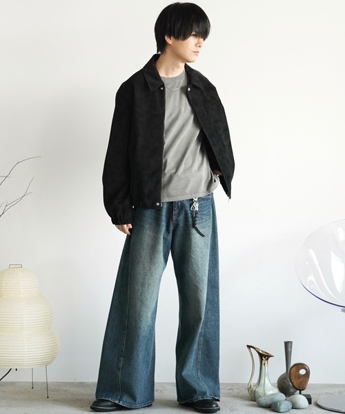 FAUX SUEDE ZIP BLOUSON（ブルゾン）｜WYM LIDNM（ウィム バイ リドム