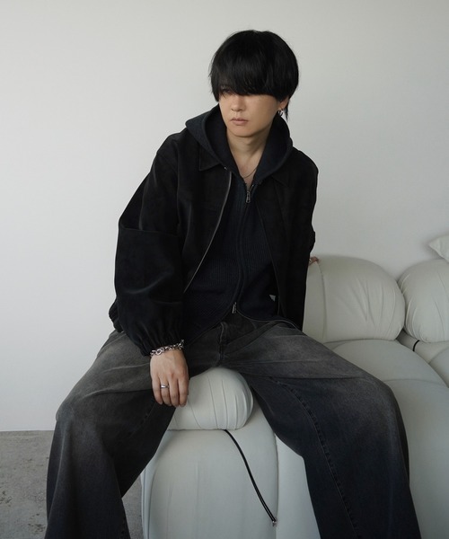 FAUX SUEDE ZIP BLOUSON（ブルゾン）｜WYM LIDNM（ウィム バイ