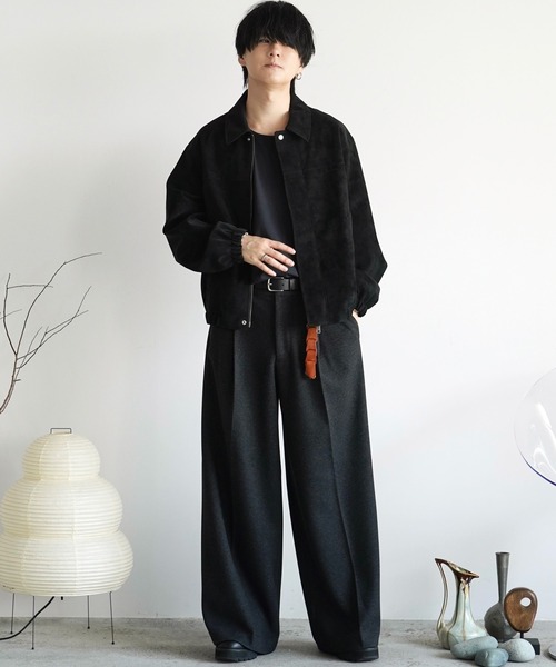 FAUX SUEDE ZIP BLOUSON（ブルゾン）｜WYM LIDNM（ウィム バイ