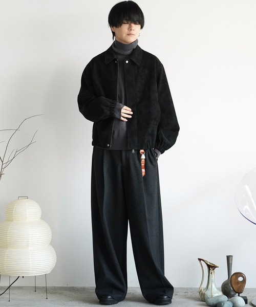 FAUX SUEDE ZIP BLOUSON（ブルゾン）｜WYM LIDNM（ウィム バイ