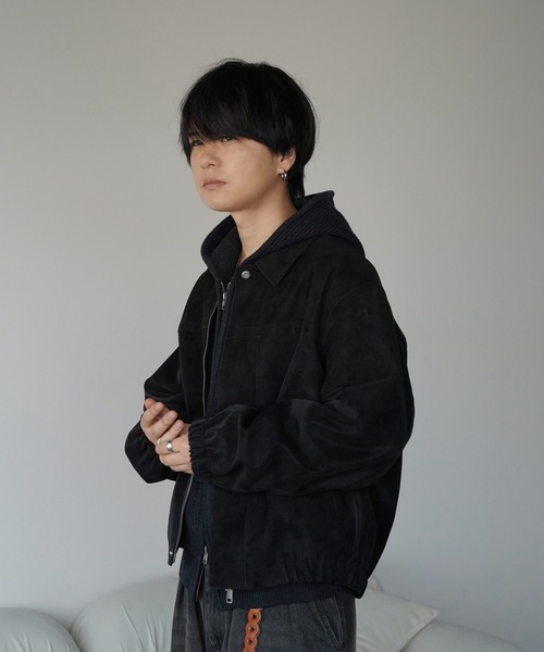 WYM ウィム　ショートブルゾン WYM LIDNM ブルゾン アウター C/N SHORT CURVED SEAM BLOUSON