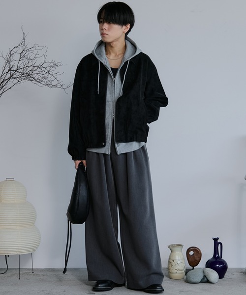 FAUX SUEDE ZIP BLOUSON（ブルゾン）｜WYM LIDNM（ウィム バイ