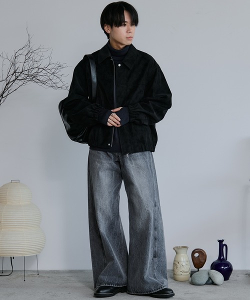 FAUX SUEDE ZIP BLOUSON（ブルゾン）｜WYM LIDNM（ウィム バイ