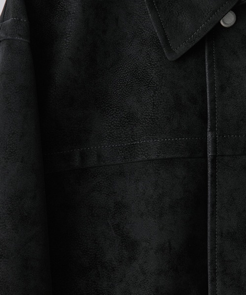 WYM LIDNM（ウィム バイ リドム）の「FAUX SUEDE ZIP BLOUSON（ブルゾン・メンズ・ブラック/グレー系・S/M/L）」の10枚目の写真