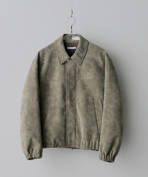 WYM LIDNMFAUX SUEDE ZIP BLOUSON オリーブグレー FAUX SUEDE ZIP BLOUSON（ブルゾン）｜WYM LIDNM（ウィム バイ リドム