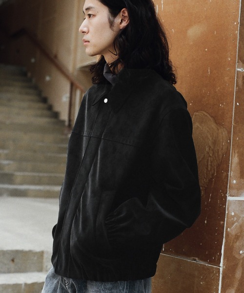 ジャケット・アウター WYM LIDNM / FAUX SUEDE ZIP BLOUSON WYM LIDNM ブルゾン アウター FAUX SUEDE ZIP BLOUSON メンズ