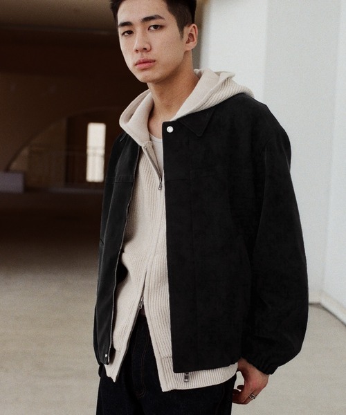 (新品未使用) FAUX SUEDE ZIP BLOUSON (L) FAUX SUEDE ZIP BLOUSON（ブルゾン）｜WYM LIDNM（ウィム バイ