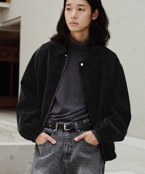 FAUX SUEDE ZIP BLOUSON（ブルゾン）｜WYM LIDNM（ウィム バイ リドム