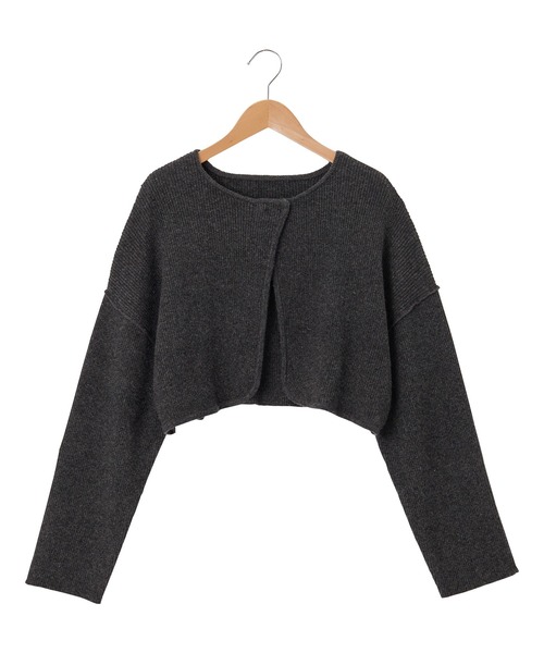 soyun(ソユン)の「ボレロニット&シャツアンサンブル(ニット/セーター・レディース・モカ/チャコールグレー・MEDIUM/LARGE)」の3枚目の写真