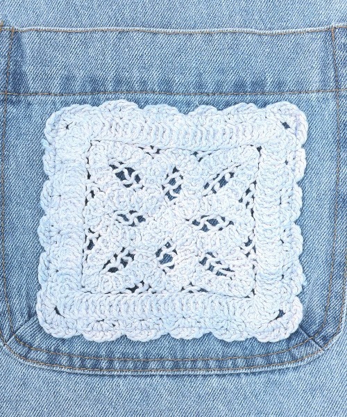 チチカカ（チチカカ）の「Orale! クロシェコンビデニムジャケット（デニムジャケット・レディース・ブルー/ブラック・FREE）」の10枚目の写真