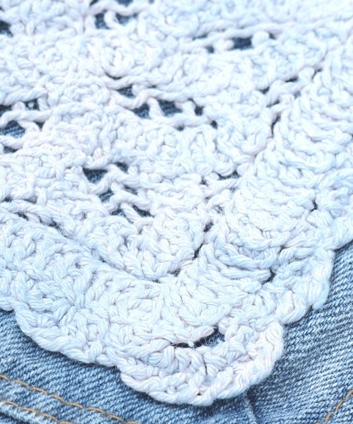 チチカカ（チチカカ）の「Orale! クロシェコンビデニムジャケット（デニムジャケット・レディース・ブルー/ブラック・FREE）」の16枚目の写真