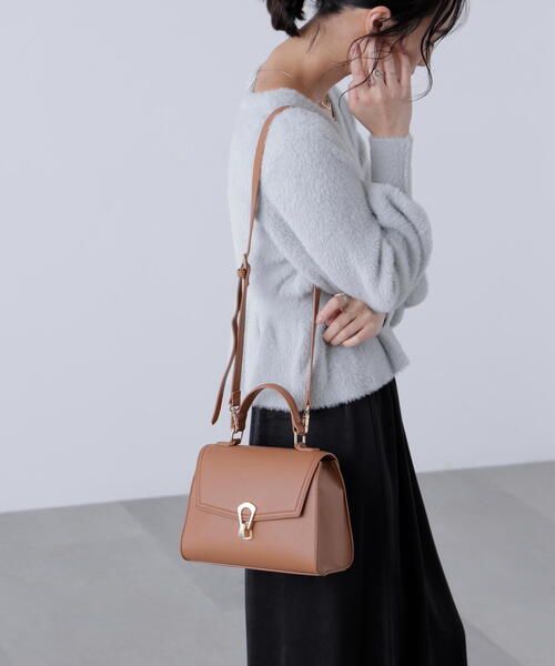 FREE'S MART（フリーズマート）の「◆クリップショルダー（トートバッグ・レディース・ホワイト/ベージュ/ブラック・ﾌﾘ-）」の3枚目の写真