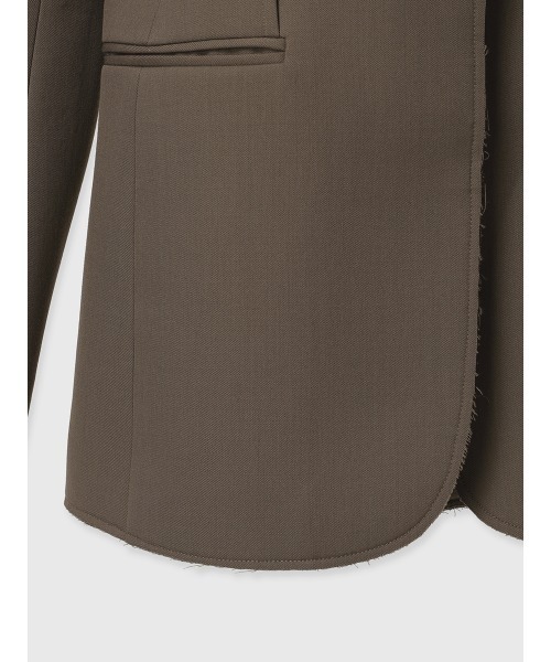 WEB限定】ボンディングフォルムジャケット（ノーカラー