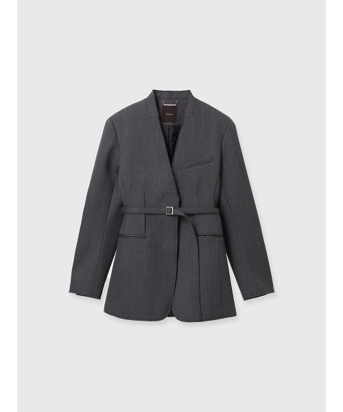 WEB限定】ボンディングフォルムジャケット（ノーカラージャケット