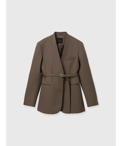 WEB限定】ボンディングフォルムジャケット（ノーカラージャケット