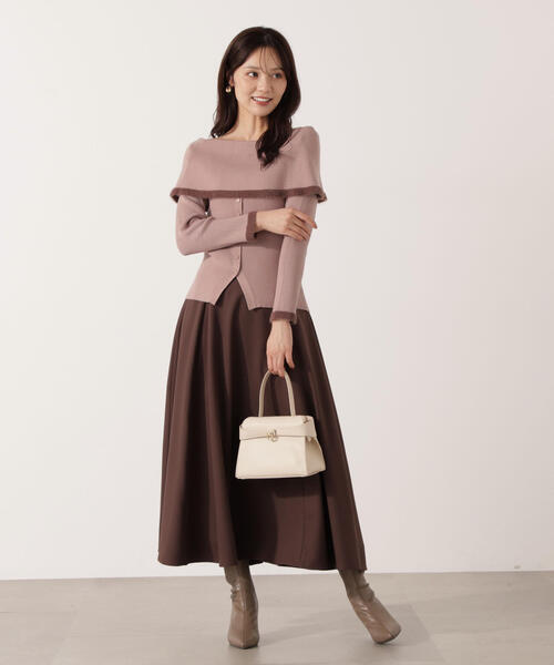 PROPORTION BODY DRESSING(プロポーションボディドレッシング)の「ポイントフェザーオフショルニット / 1215275001(ニット/セーター・レディース・ベージュ/ネイビー/ホワイト系その他・FREE)」の18枚目の写真