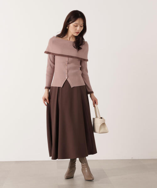 PROPORTION BODY DRESSING(プロポーションボディドレッシング)の「ポイントフェザーオフショルニット / 1215275001(ニット/セーター・レディース・ベージュ/ネイビー/ホワイト系その他・FREE)」の19枚目の写真