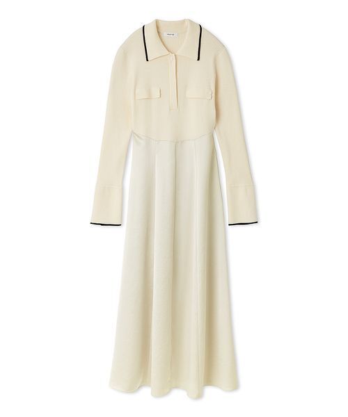 FRAY I.D オープンポロカラーニットワンピース オープンポロカラーニットワンピース（ワンピース）｜FRAY I.D（フレイ