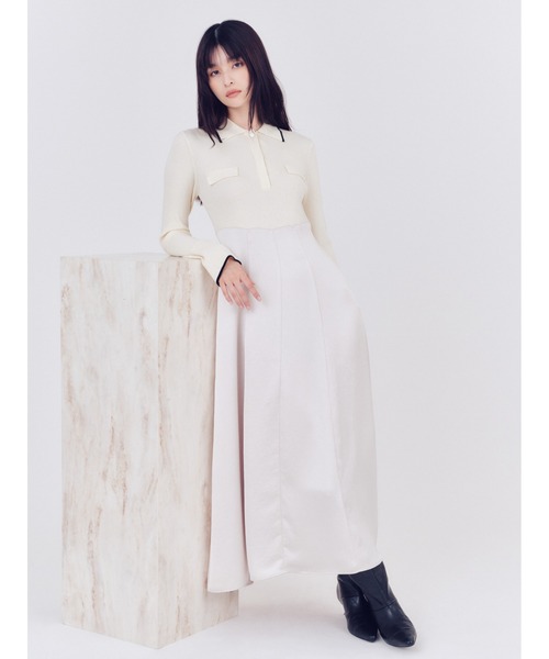 オープンポロカラーニットワンピース（ワンピース）｜FRAY I.D（フレイ