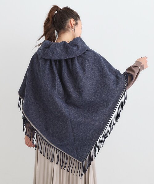 SHOO・LA・RUE(シューラルー)の「【リバーシブル】心もほっこり アニマル柄ポンチョ(ポンチョ・レディース・チャコールグレー/ネイビー/ボルドー・00)」の21枚目の写真