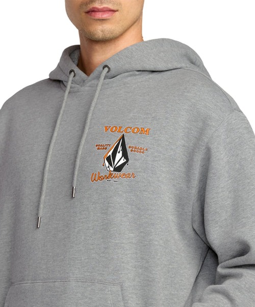 VOLCOM（ボルコム）の「VOLCOM/ボルコム WORKWEAR PO プルオーバー/パーカー A4132503（パーカー・メンズ・ブラック/ヘザーグレー・L/M/XL）」の8枚目の写真