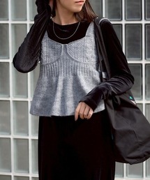 TRIANGLE PALETTE | ペプラムニットビスチェ(その他トップス)