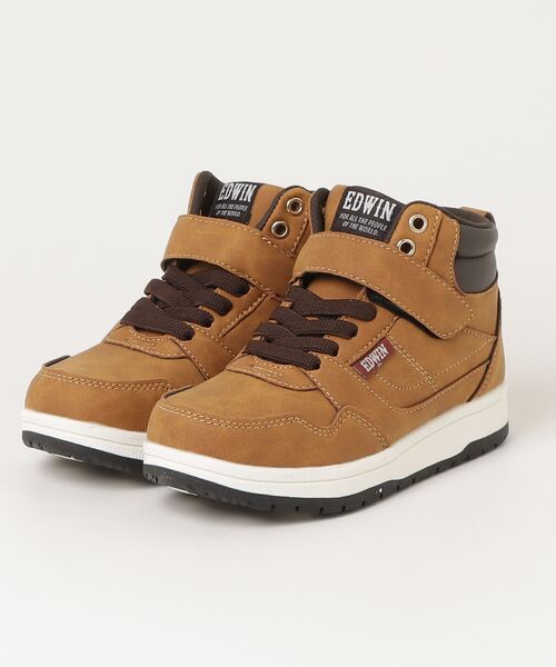 EDWIN（エドウィン）の「EDWIN エドウィン ブーツ EDW3679（ブーツ・キッズ・キャメル/ブラック・19.0cm/20.0cm/21.0cm/22.0cm/23.0cm）」の2枚目の写真