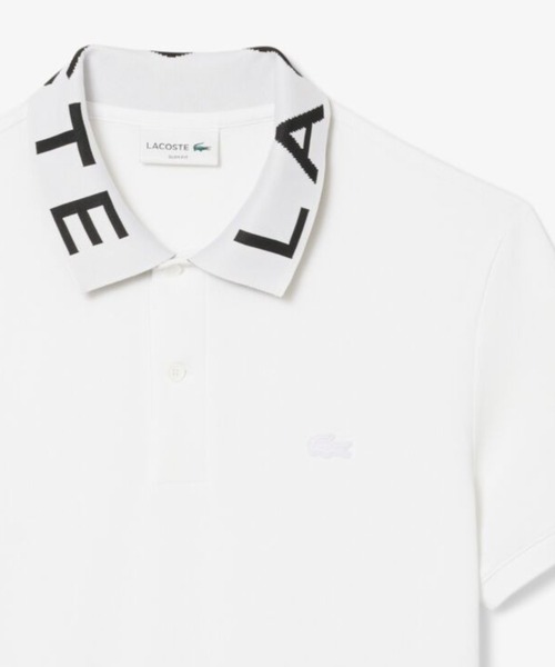 LACOSTE(ラコステ)の「ジャカードカラーポロシャツ(ポロシャツ・メンズ・ホワイト/ブラック/ライトブルー・3/4/5/6)」の1枚目の写真