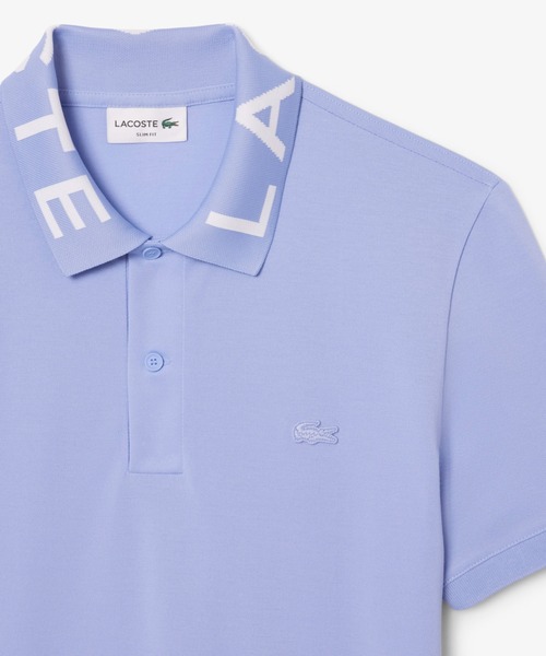 LACOSTE(ラコステ)の「ジャカードカラーポロシャツ(ポロシャツ・メンズ・ホワイト/ブラック/ライトブルー・3/4/5/6)」の3枚目の写真