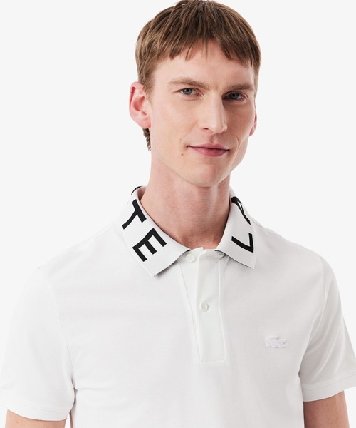 LACOSTE(ラコステ)の「ジャカードカラーポロシャツ(ポロシャツ・メンズ・ホワイト/ブラック/ライトブルー・3/4/5/6)」の5枚目の写真