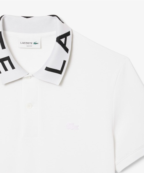 LACOSTE(ラコステ)の「ジャカードカラーポロシャツ(ポロシャツ・メンズ・ホワイト/ブラック/ライトブルー・3/4/5/6)」の9枚目の写真