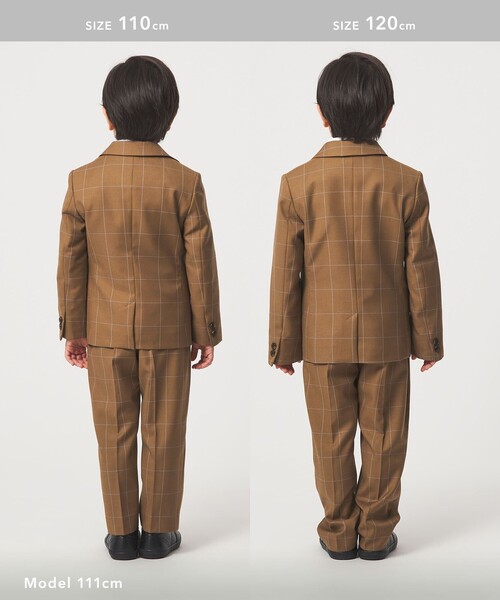 ウィンドペン チェック パンツ / キッズ 110cm-130cm（スーツパンツ