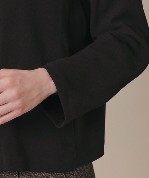 MACKINTOSH LONDON（マッキントッシュ ロンドン）の「パウダリーソフトジョーゼットジャケット（テーラードジャケット・レディース・ブラック/ベージュ・38）」の9枚目の写真