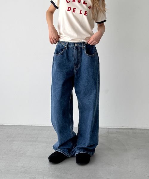 CANAL JEAN(キャナルジーン)の「diggity ボタンポケットデニムパンツ(デニムパンツ・レディース・インディゴブルー/ライトブルー/ダークインディゴブルー・MEDIUM/SMALL)」の1枚目の写真