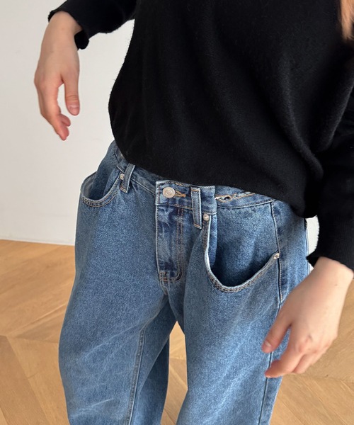 CANAL JEAN（キャナルジーン）の「diggity　ボタンポケットデニムパンツ（デニムパンツ・レディース・インディゴブルー/ライトブルー・MEDIUM/SMALL）」の4枚目の写真