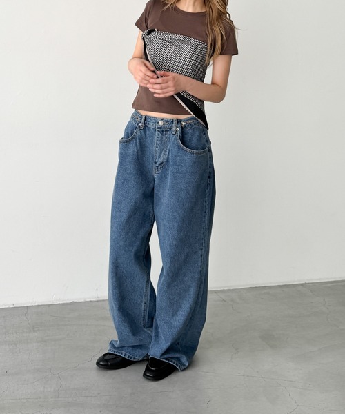CANAL JEAN(キャナルジーン)の「diggity ボタンポケットデニムパンツ(デニムパンツ・レディース・インディゴブルー/ライトブルー/ダークインディゴブルー・MEDIUM/SMALL)」の4枚目の写真