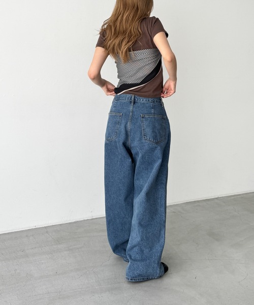 CANAL JEAN(キャナルジーン)の「diggity ボタンポケットデニムパンツ(デニムパンツ・レディース・インディゴブルー/ライトブルー/ダークインディゴブルー・MEDIUM/SMALL)」の5枚目の写真